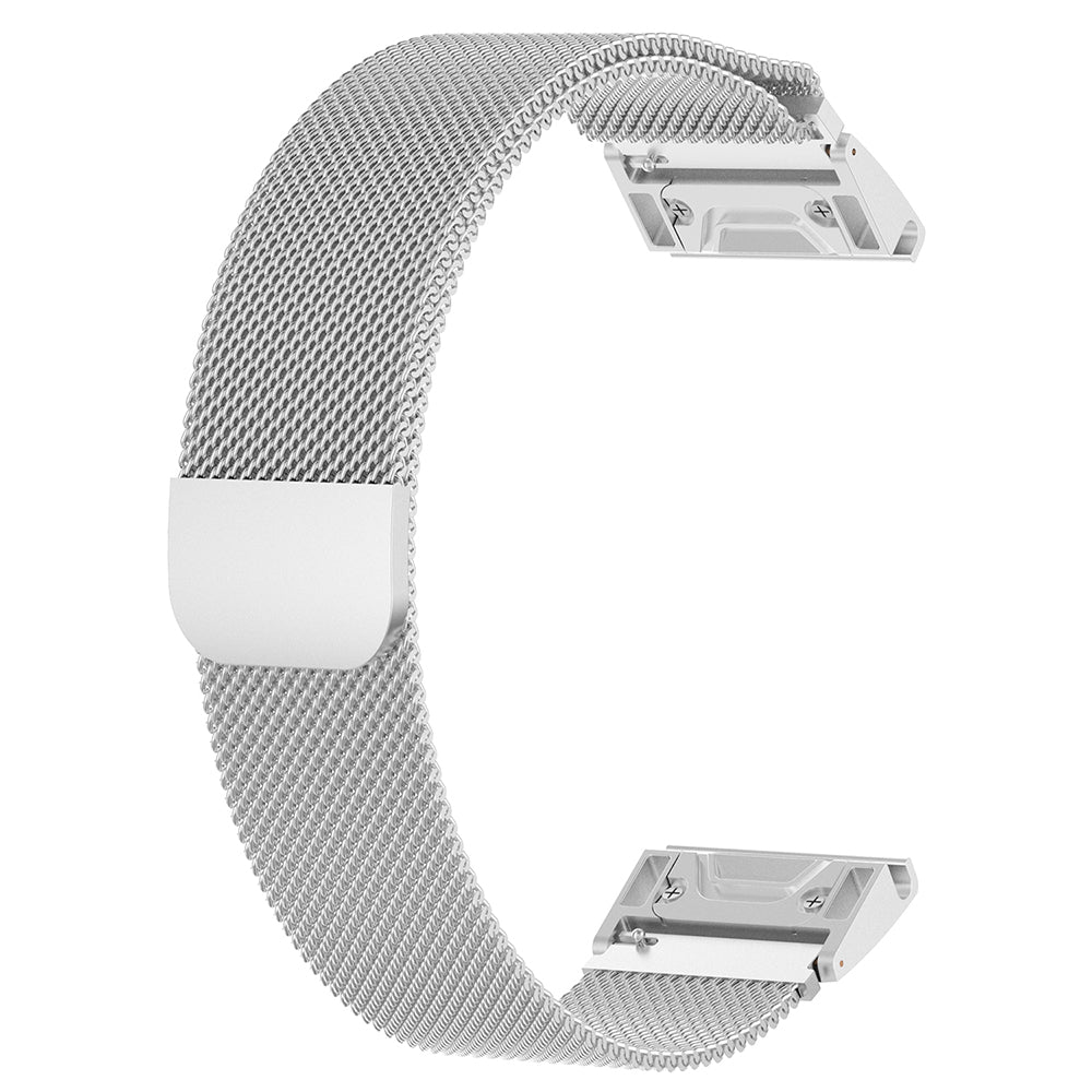 Techsuit W009 Armband für Garmin Watch Fenix Serie, 26mm, Silber