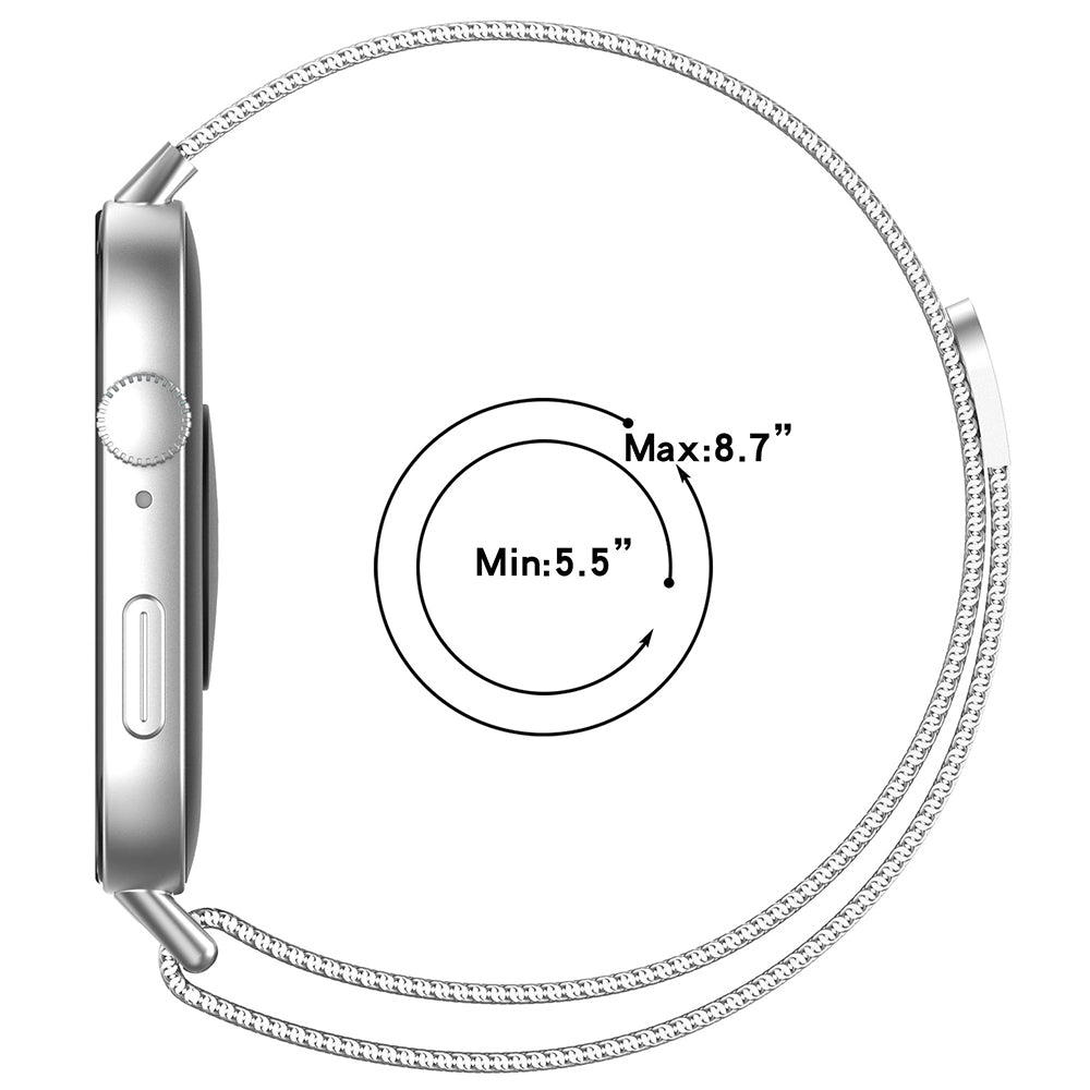 Cinturino Techsuit W009 per Huawei Watch Fit 4 Pro / Fit 4 / Fit 3, Argento