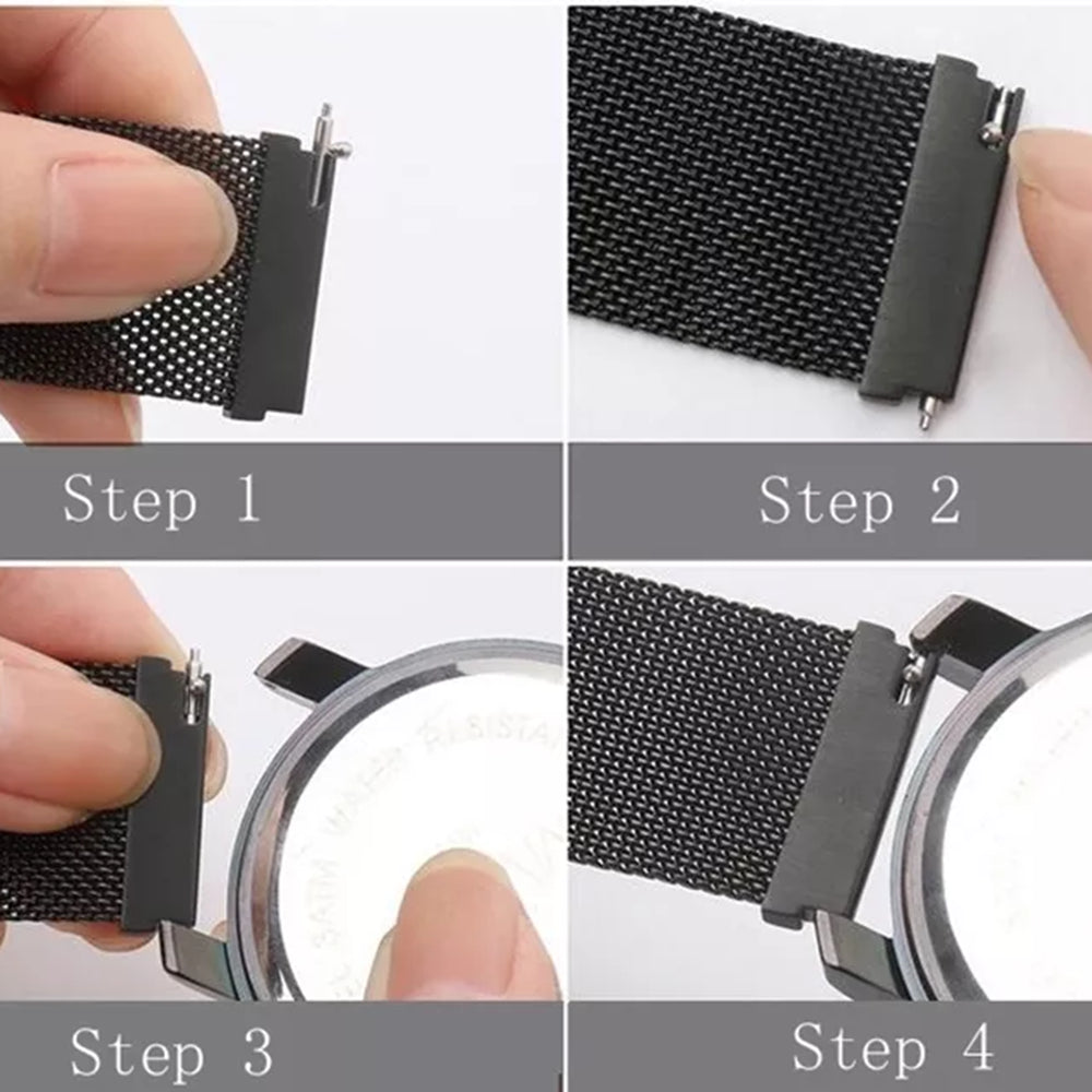 Bracelet Techsuit W009 pour Huawei Watch / Garmin Watch Series, 18mm, Argenté