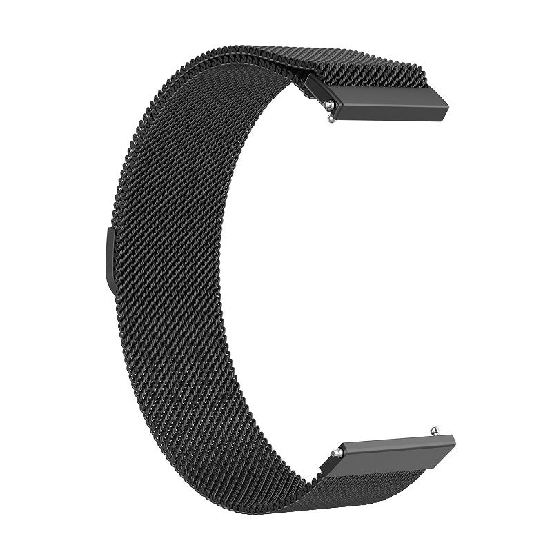 Techsuit W009 Armband für Huawei Watch / Garmin Watch Series, 18mm, Schwarz