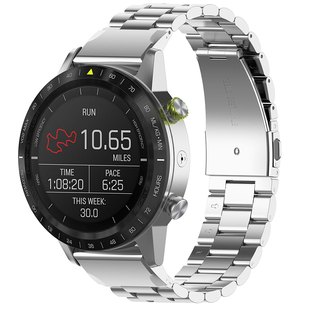 Bracelet Techsuit W010 pour Garmin Watch Fenix Series, 26mm, Argenté