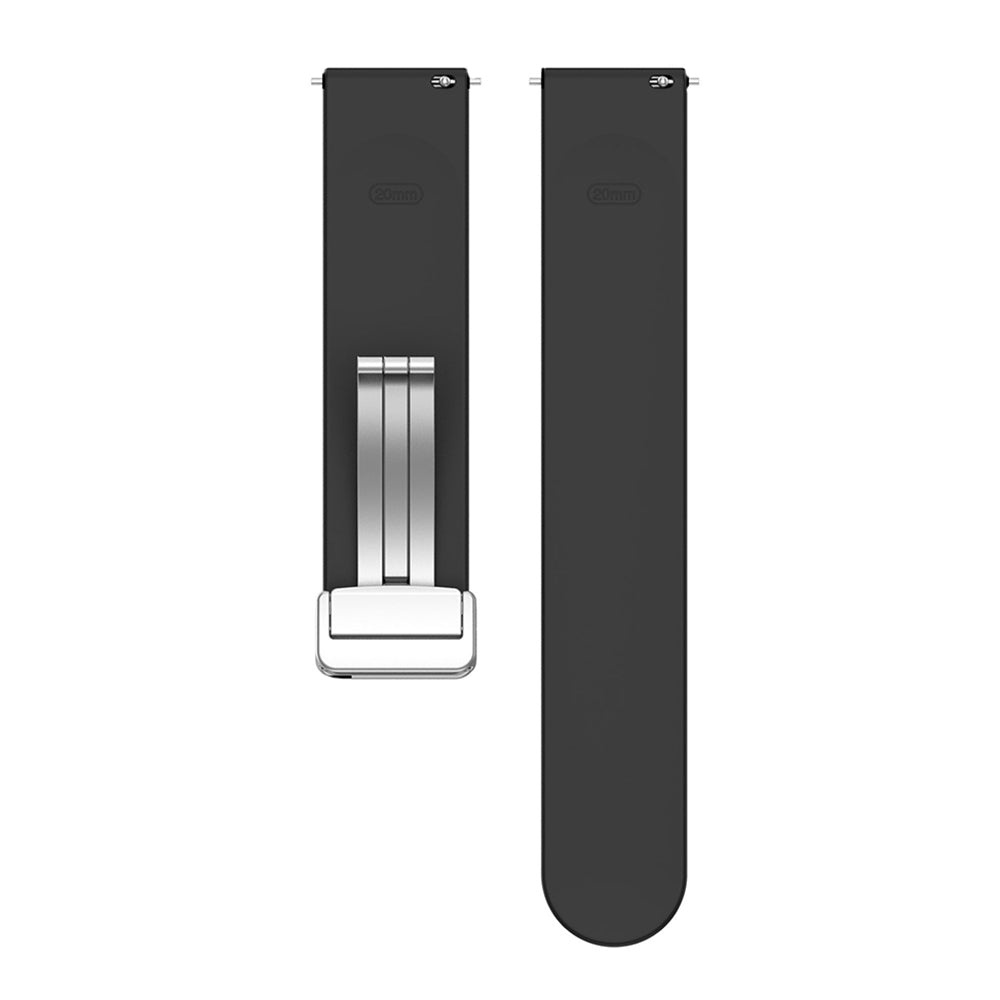 Techsuit W011 Armband für Samsung Galaxy Watch / Huawei Watch Series, 20mm, Schwarz