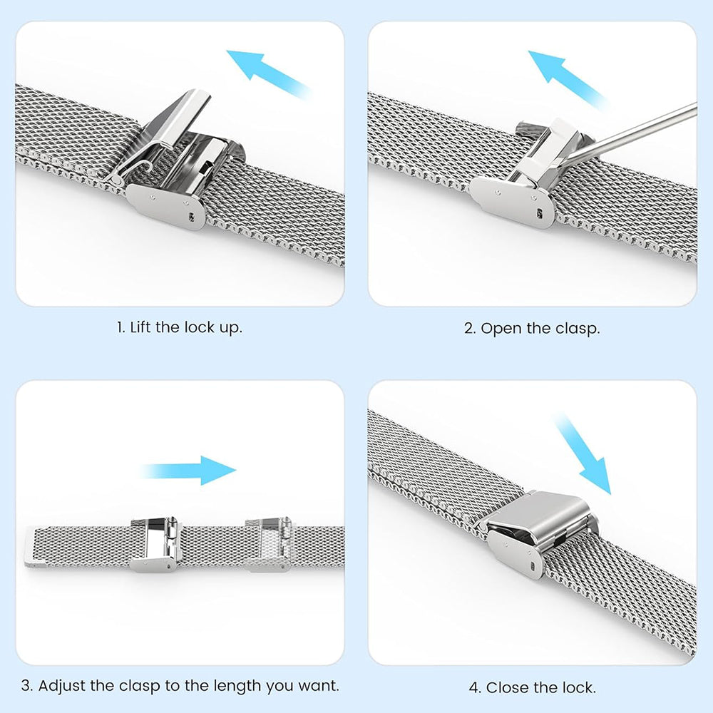 Bracelet Techsuit W022 pour Xiaomi Smart Band 9 / 8, 15mm, Doré