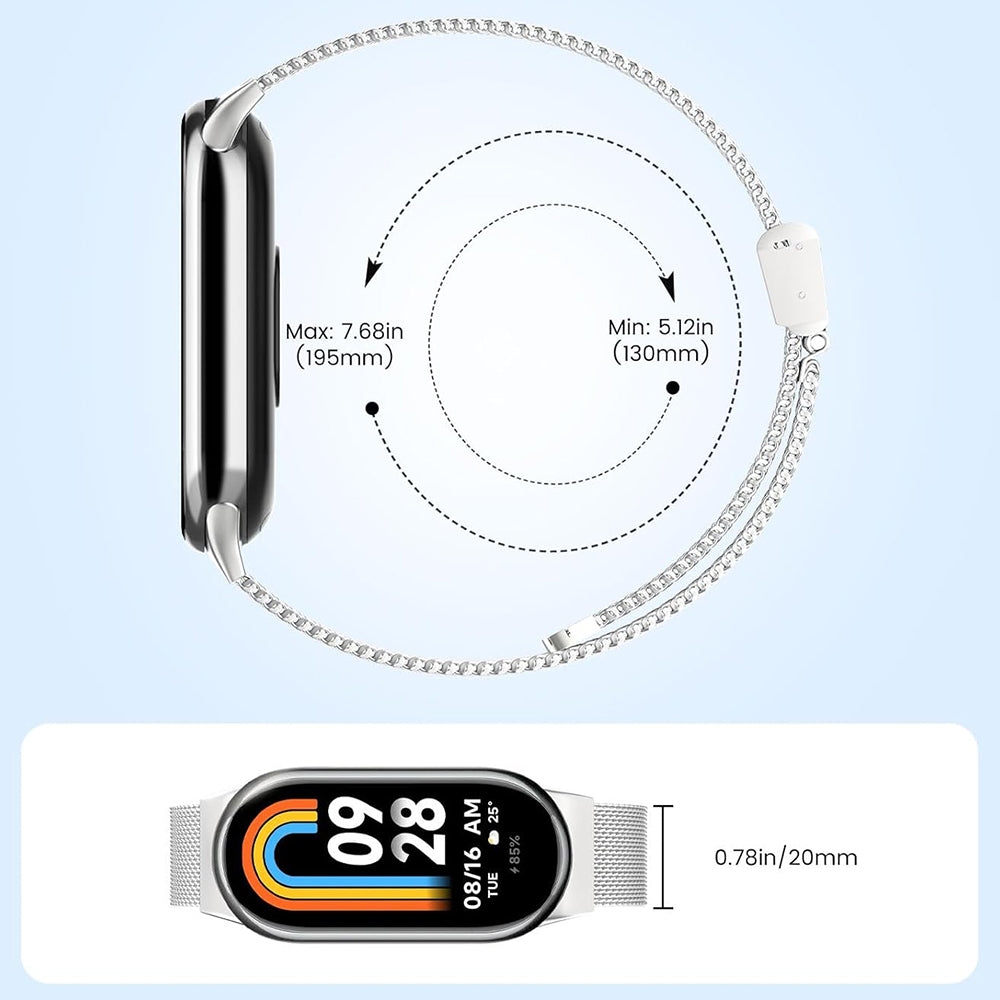 Bracelet Techsuit W022 pour Xiaomi Smart Band 9 / 8, 15mm, Doré
