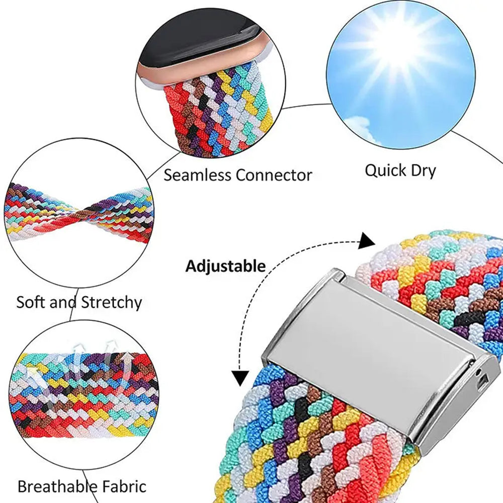 Cinturino Techsuit W032 per Apple Watch 42mm / 41mm / 40mm / 38mm Series, Rosa Multicolore