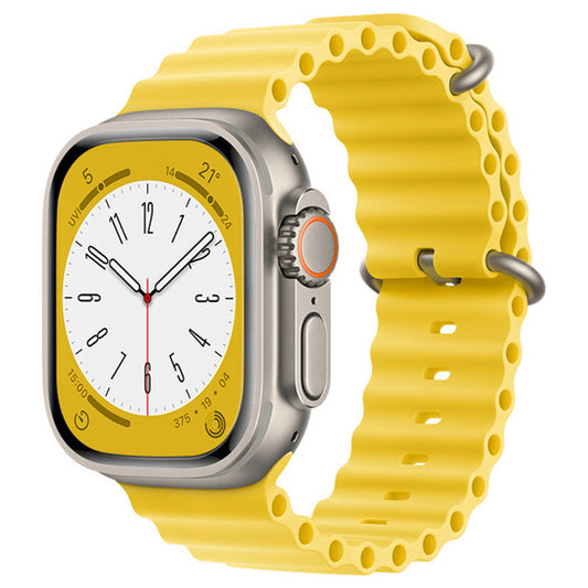 Bracelet Techsuit W038 pour Apple Watch 42mm / 41mm / 40mm / 38mm Series, Jaune