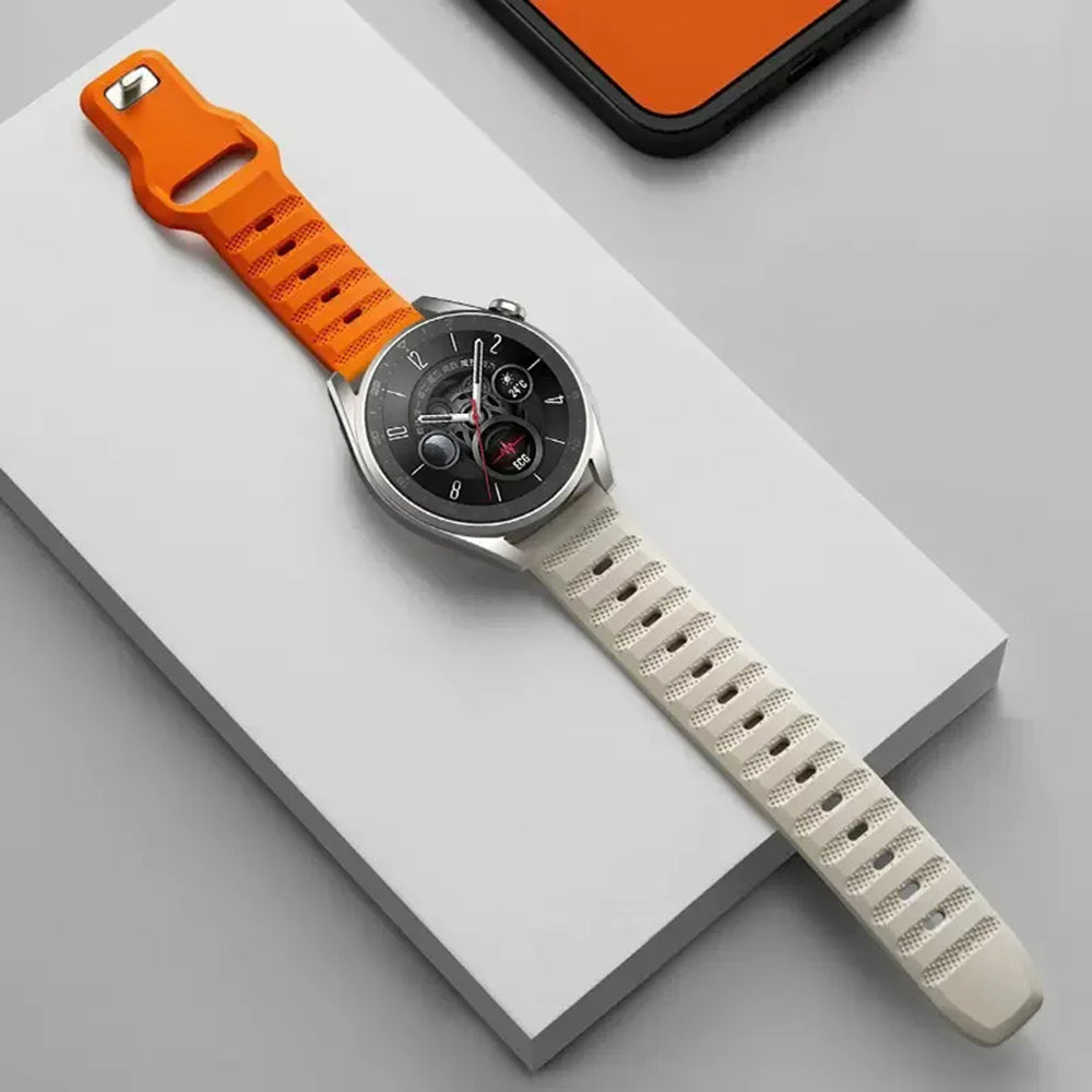 Techsuit W050 Armband für Huawei Watch / Xiaomi Watch Series, 22mm, Beige Orange