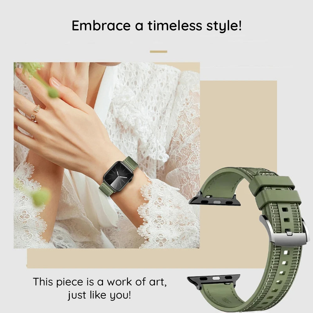 Bracelet Techsuit W051 pour Apple Watch 49mm / 46mm / 45mm / 44mm / 42mm Series, Bleu Foncé
