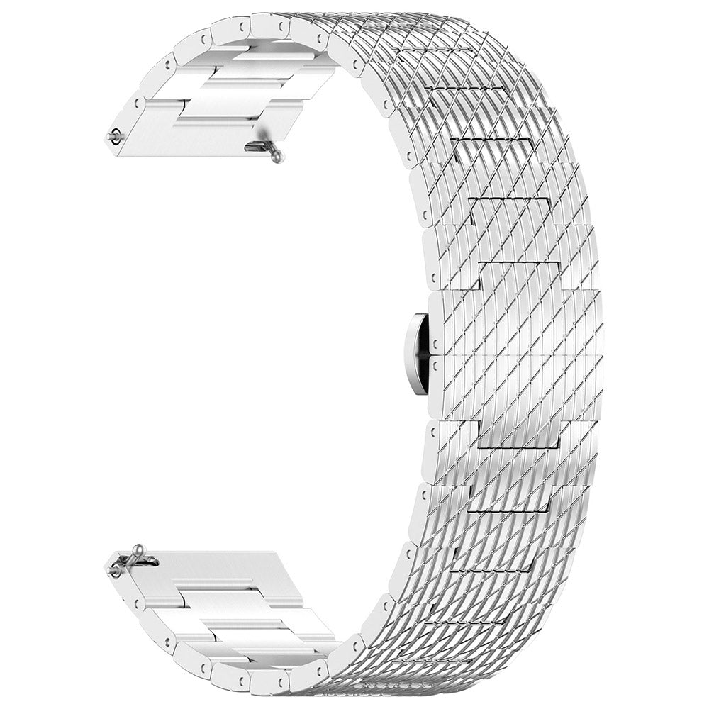 Techsuit W052 Armband für Samsung Galaxy Watch / Huawei Watch Series, 20mm, Silberfarben
