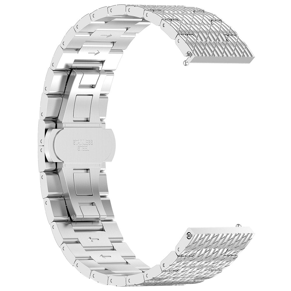 Techsuit W052 Armband für Samsung Galaxy Watch / Huawei Watch Series, 20mm, Silberfarben