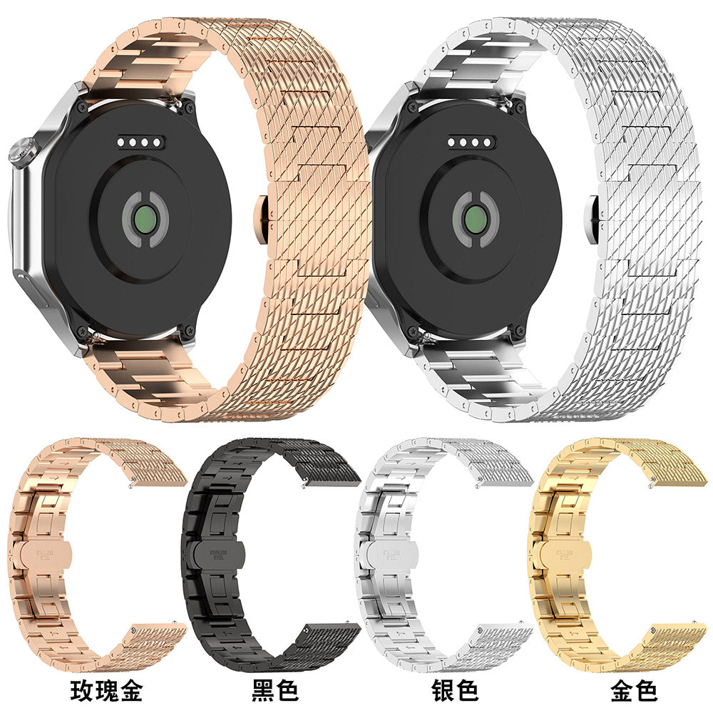 Cinturino Techsuit W052 per Samsung Galaxy Watch / Huawei Watch Series, 20mm, Dorato