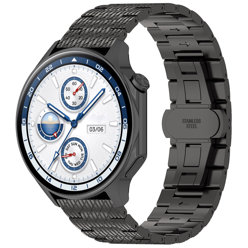 Cinturino Techsuit W052 per Samsung Galaxy Watch / Huawei Watch Series, 20mm, Nero