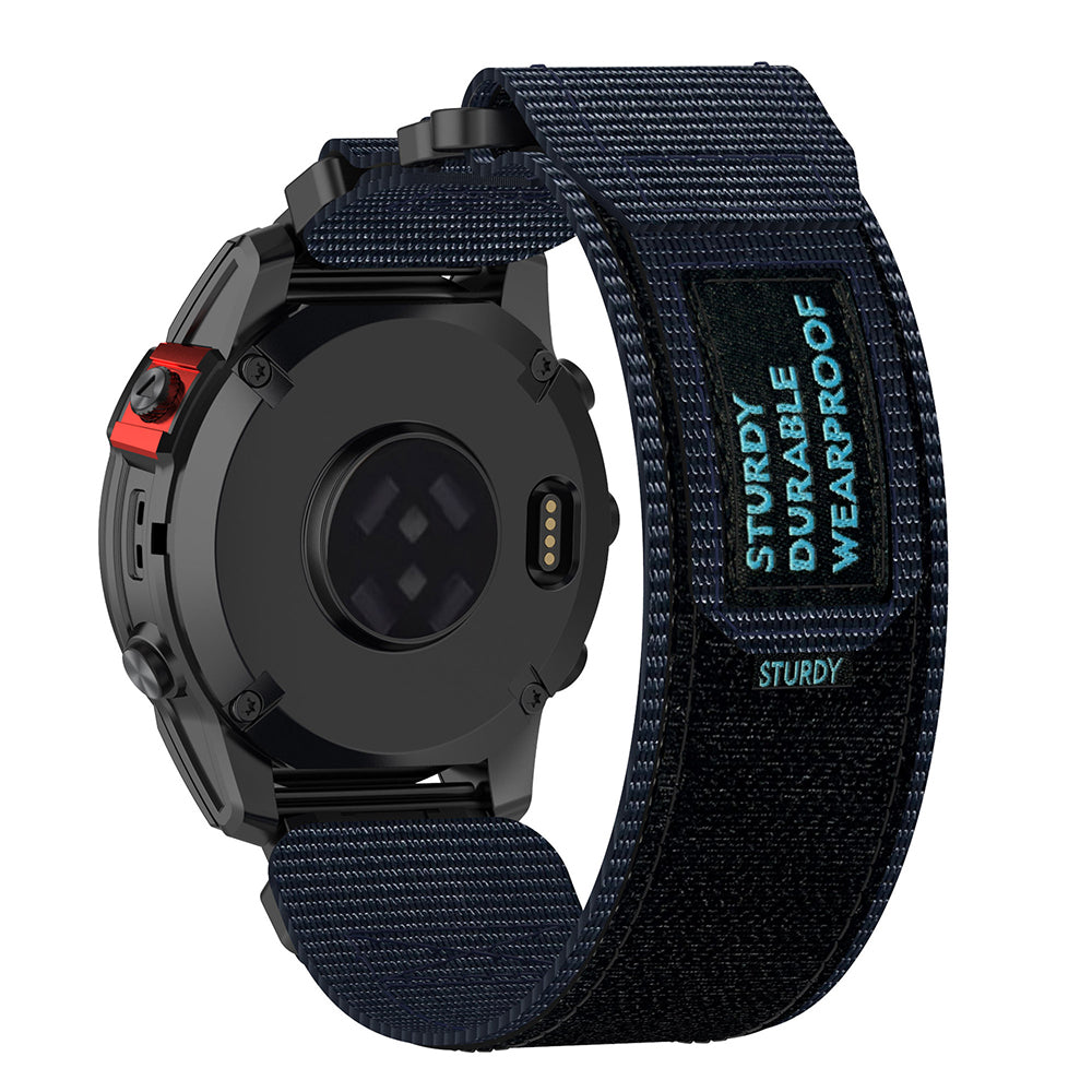Bracelet Techsuit W057 pour Garmin Watch Fenix / Forerunner Series, 22mm, Bleu Marine