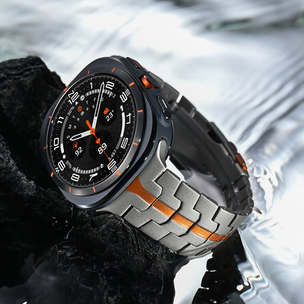 Techsuit W063 Armband für Samsung Galaxy Watch Ultra, Silber