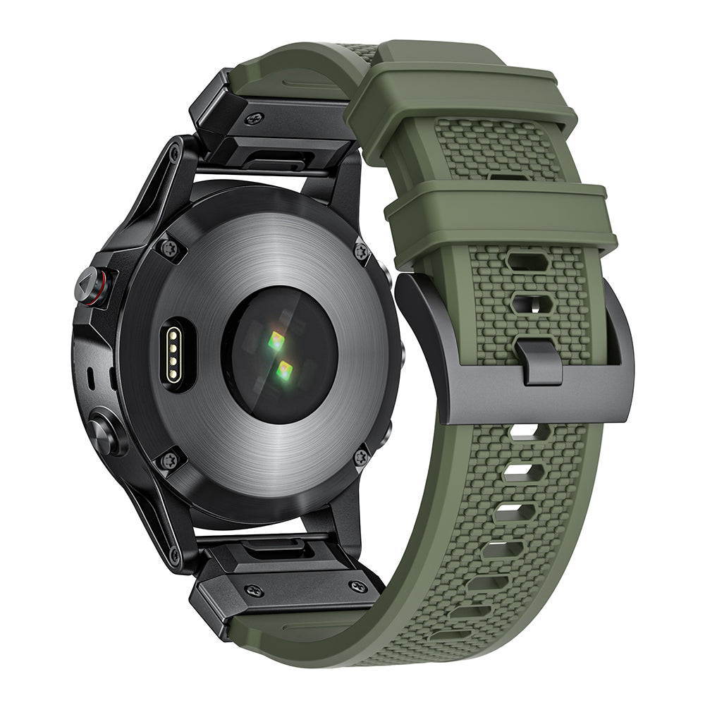 Cinturino Techsuit W068 per Garmin Watch Fenix / Forerunner Series, 22mm, Nero