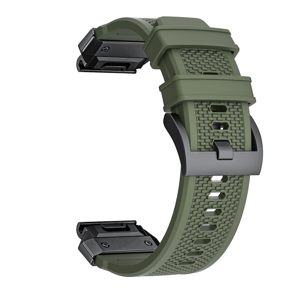 Bracelet Techsuit W068 pour Garmin Watch Fenix Series, 26mm, Vert Noir