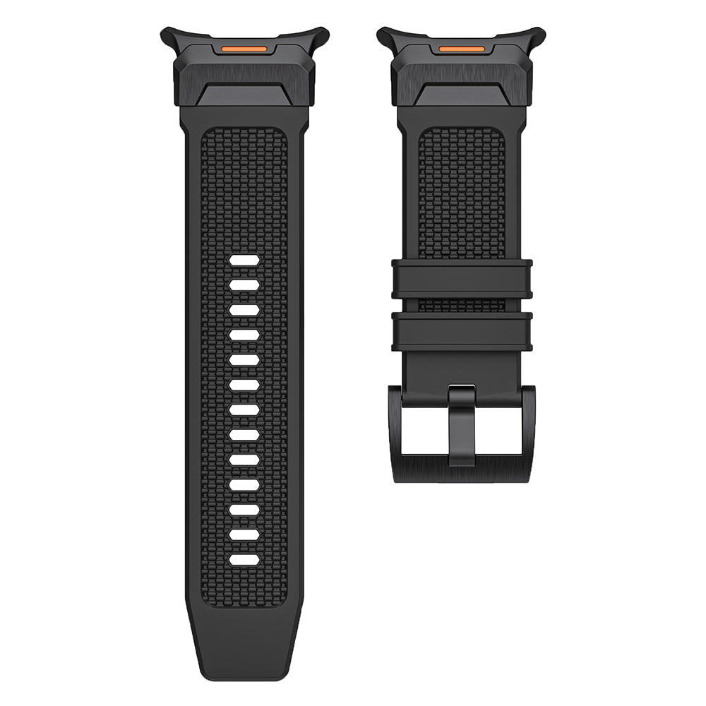 Cinturino Techsuit W068 per Samsung Galaxy Watch Ultra, Nero Argentato