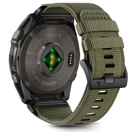Techsuit W070 Armband für Garmin Watch Fenix / Forerunner Serie, 22mm, Dunkelgrün