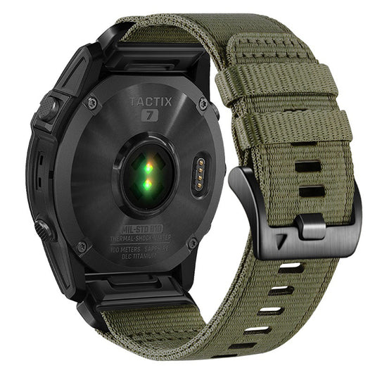 Techsuit W070 Armband für Garmin Watch Fenix Serie, 26mm, Dunkelgrün