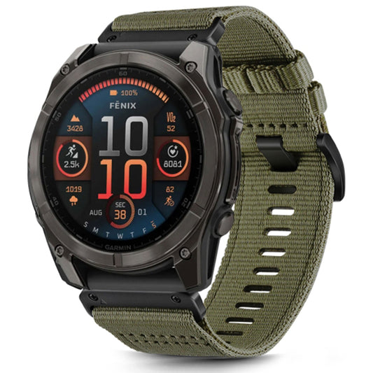 Techsuit W070 Armband für Garmin Watch Fenix Serie, 26mm, Dunkelgrün