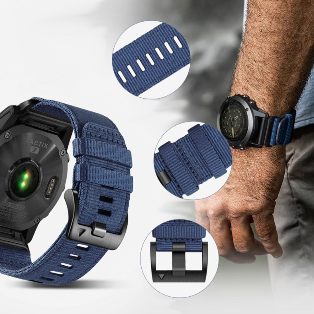 Techsuit W070 Armband für Samsung Galaxy Watch / Huawei Watch Series, 22mm, Marineblau