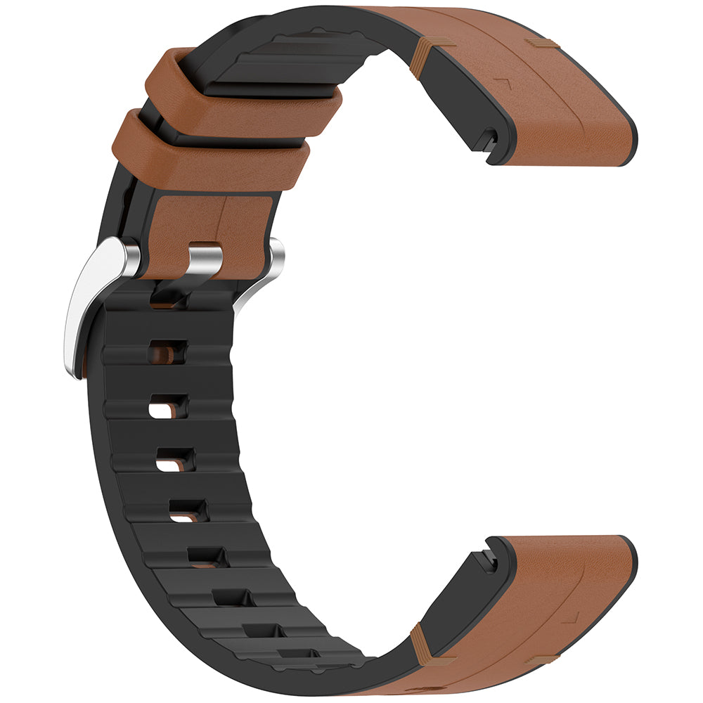 Bracelet Techsuit W071 pour Garmin Watch Fenix / Forerunner Series, 22mm, Marron