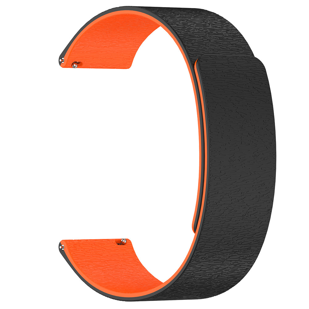 Techsuit W074 Armband für Huawei Watch / Garmin Watch Series, 18mm, Schwarz Orange