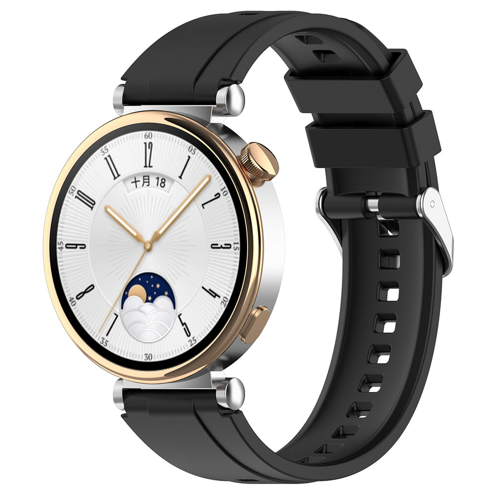 Bracelet Techsuit W075 pour Huawei Watch / Garmin Watch Series, 18mm, Noir