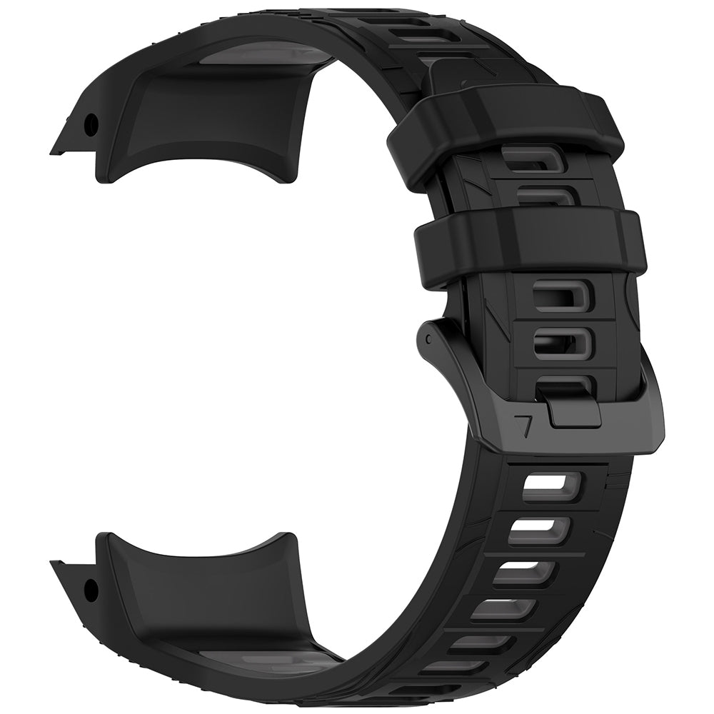 Bracelet Techsuit W077 pour Garmin Instinct 3 50mm Solar / Instinct 3 50mm, Noir Gris