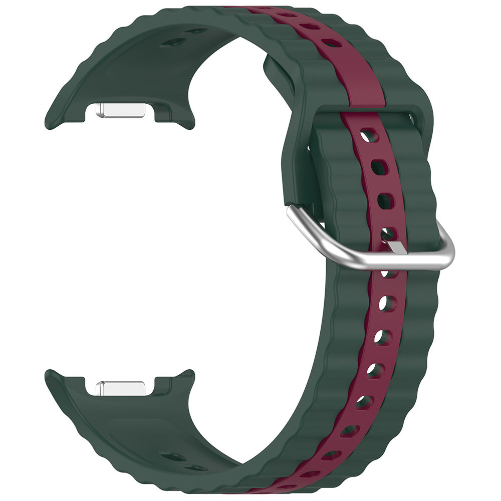 Bracelet Techsuit W078 pour Samsung Galaxy Watch8 / Série Watch8 Classic, Vert Foncé