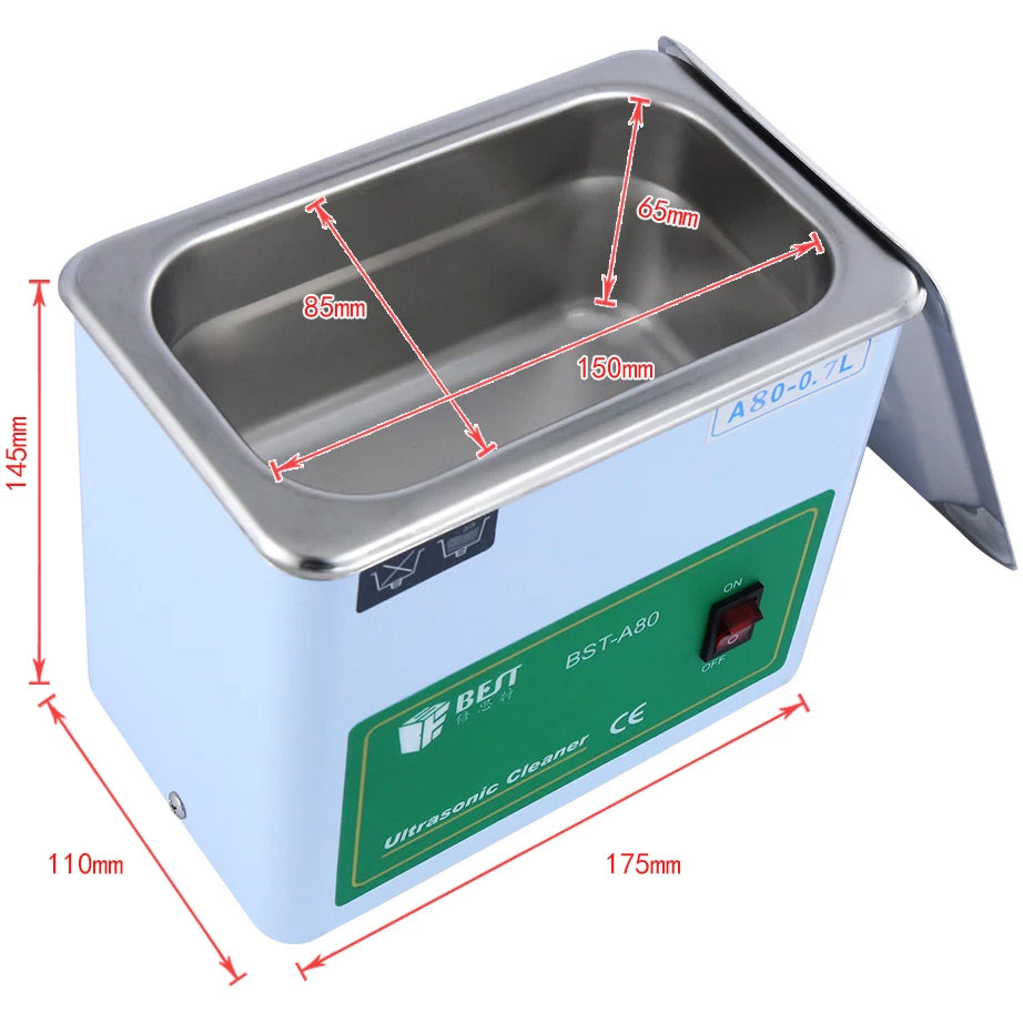 Best BST-A80 Ultraschallreiniger 0.7L | 50W | 40kHz | Edelstahl