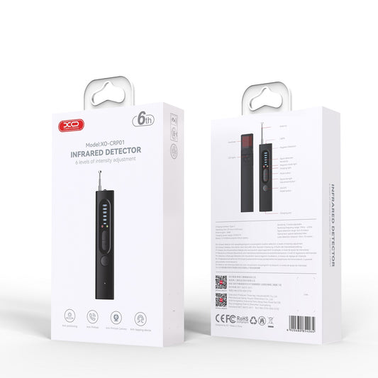 Détecteur IR pour dispositifs GSM / microphones cachés / traceurs GPS XO Design CRP01, Noir
