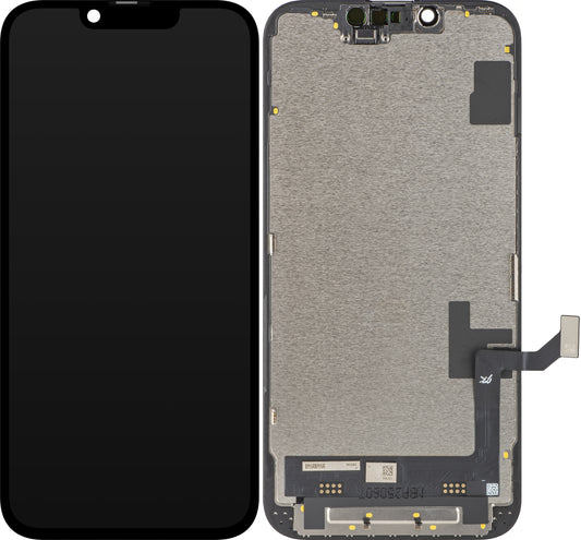 Display con Touchscreen JK per Apple iPhone 16e, con Cornice, Versione LCD In-Cell IC Movable, Nero