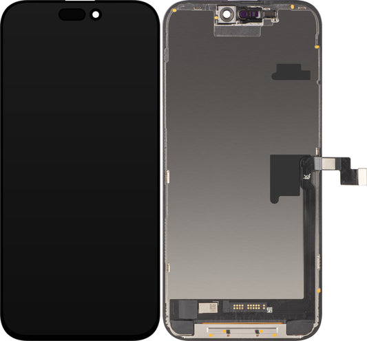 Display con Touchscreen JK per Apple iPhone 16 Pro Max, con Cornice, Versione LCD In-Cell IC Movable, Nero