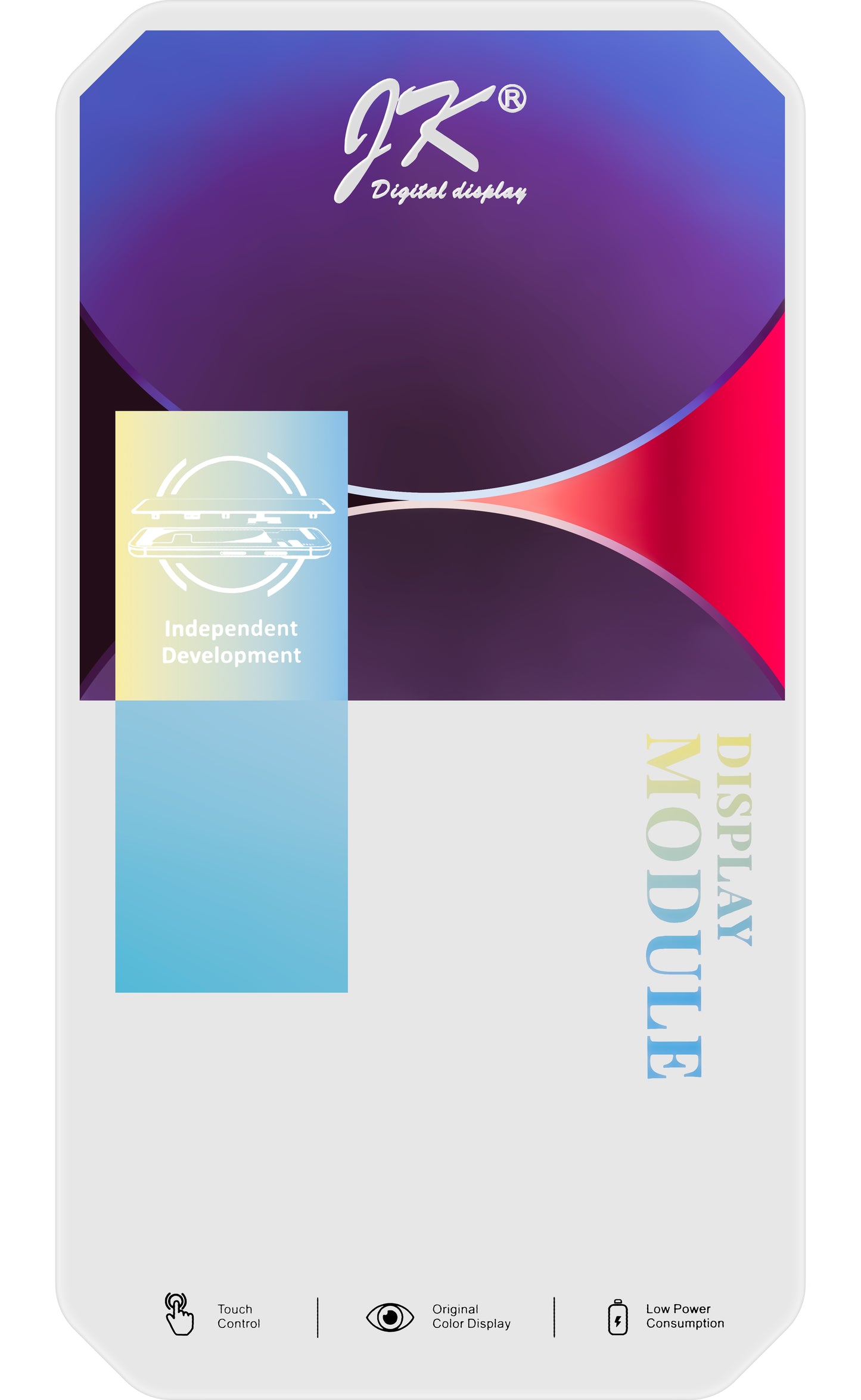 Ecran tactile JK pour Apple iPhone 14 Plus, avec cadre, version In-Cell LCD, noir