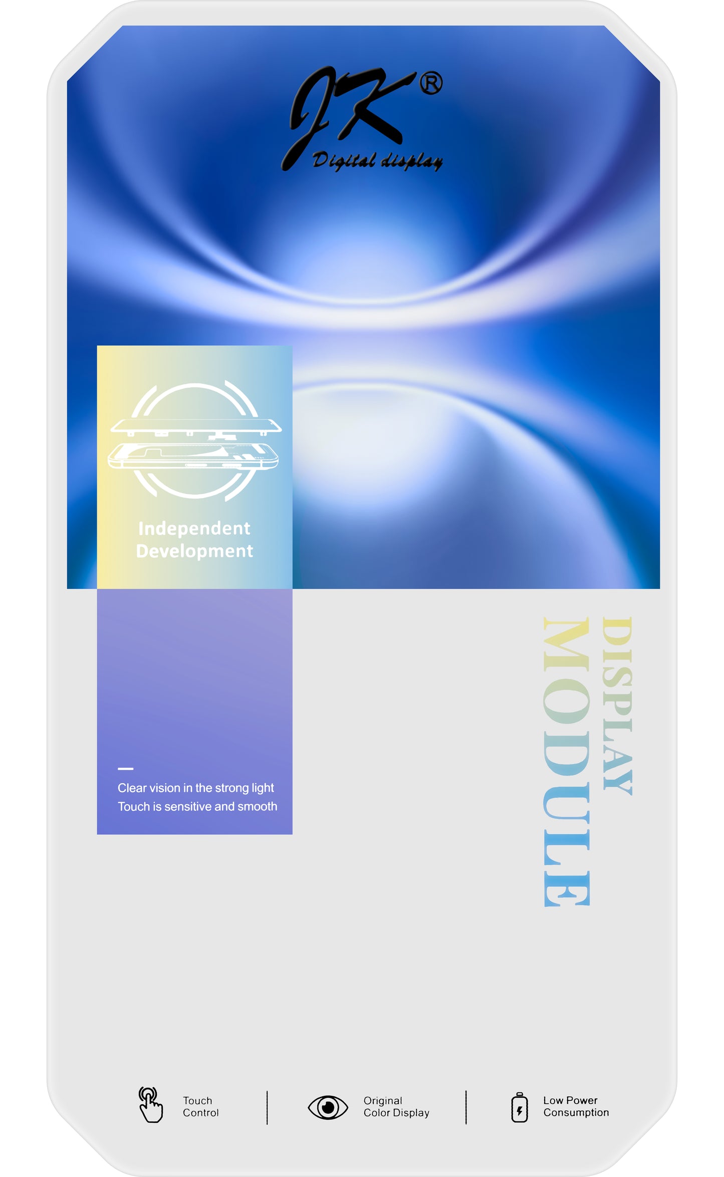 Écran tactile JK pour Apple iPhone 16, avec cadre, Version LCD In-Cell IC Movable, Noir