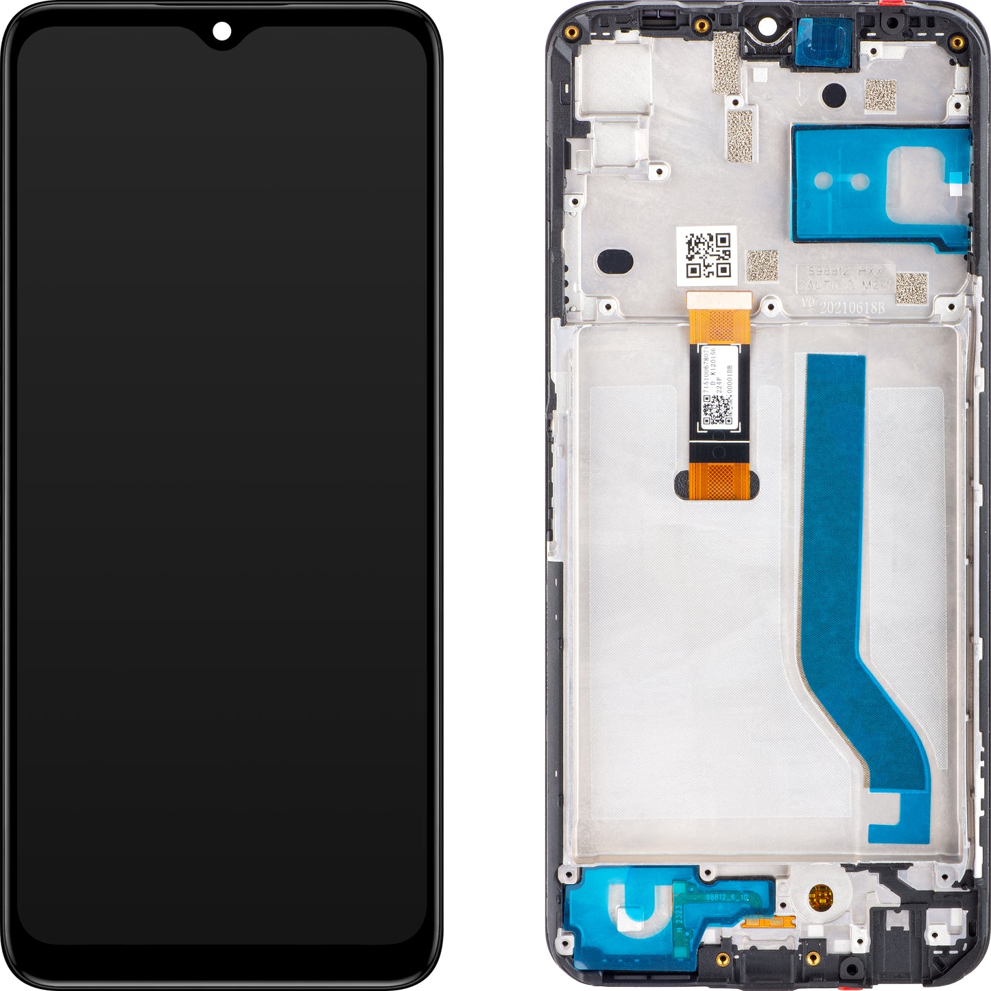 Écran tactile Motorola Moto G50 5G, avec cadre, noir, Service Pack 5D68C18927