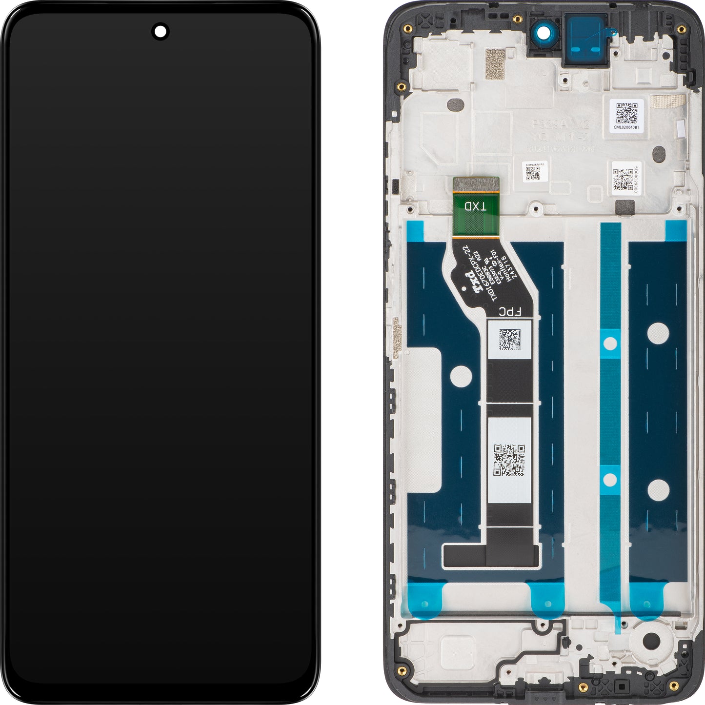 Motorola Moto Moto E15 / G05 Touchscreen Display mit Rahmen, Schwarz, Service Pack 5D68C29300