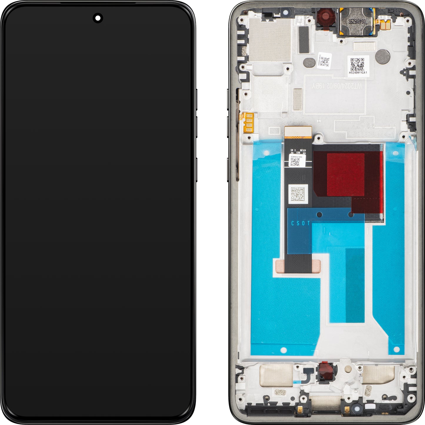 Écran tactile Motorola ThinkPhone 25, avec cadre, Noir (Carbon Black), Pack de service 5D68C28405