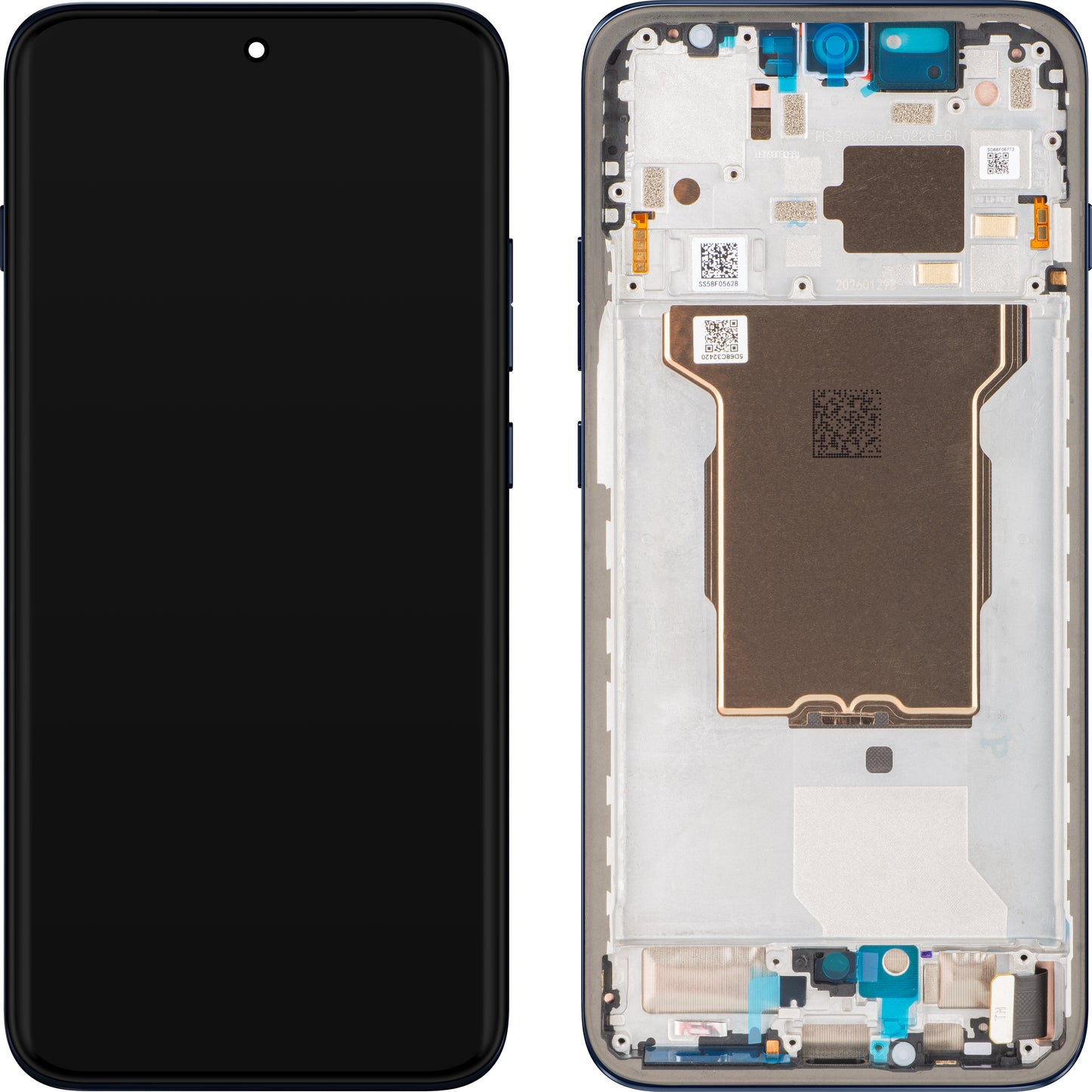 Écran tactile Motorola Edge 70 Pro, avec cadre, Bleu Marine (Pantone Titan), Pack de service 5D68C32420