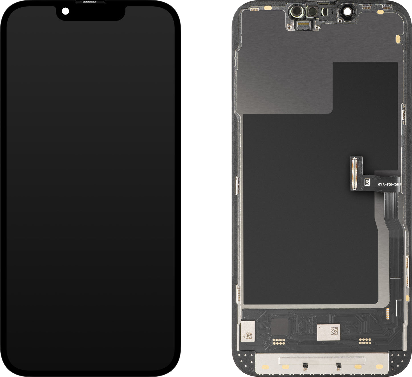 Display con Touchscreen MP compatibile con Apple iPhone 13 Pro, con Cornice, Versione Soft OLED FHD 120Hz IC Movable, Nero