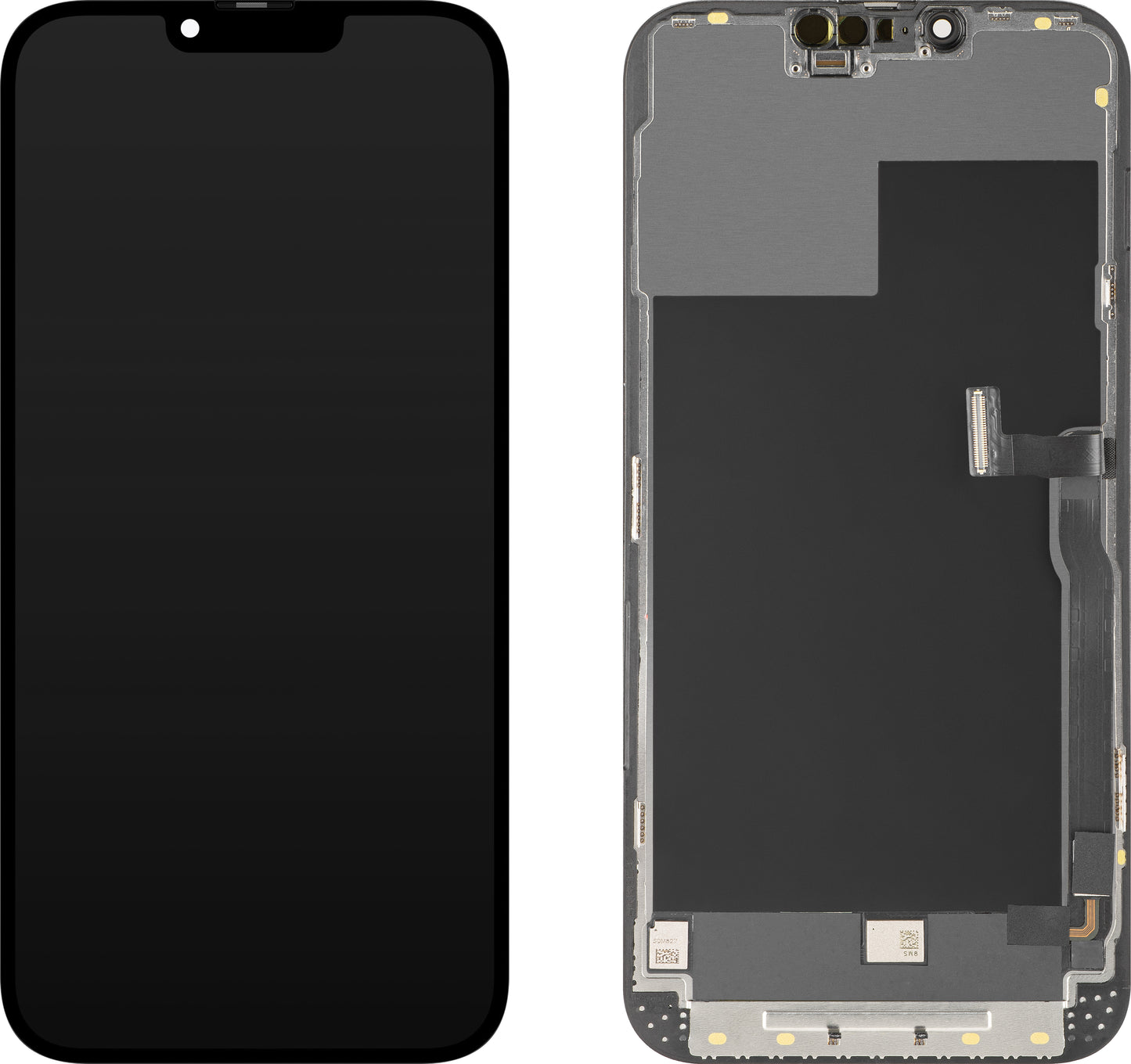 Display con Touchscreen MP compatibile con Apple iPhone 13 Pro Max, con Cornice, Versione OLED FHD Diagnostic, Nero