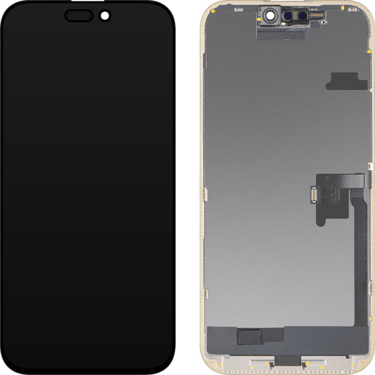 Display mit MP Touchscreen kompatibel mit Apple iPhone 16 Pro Max, mit Rahmen, OLED FHD Diagnostic Version, Schwarz