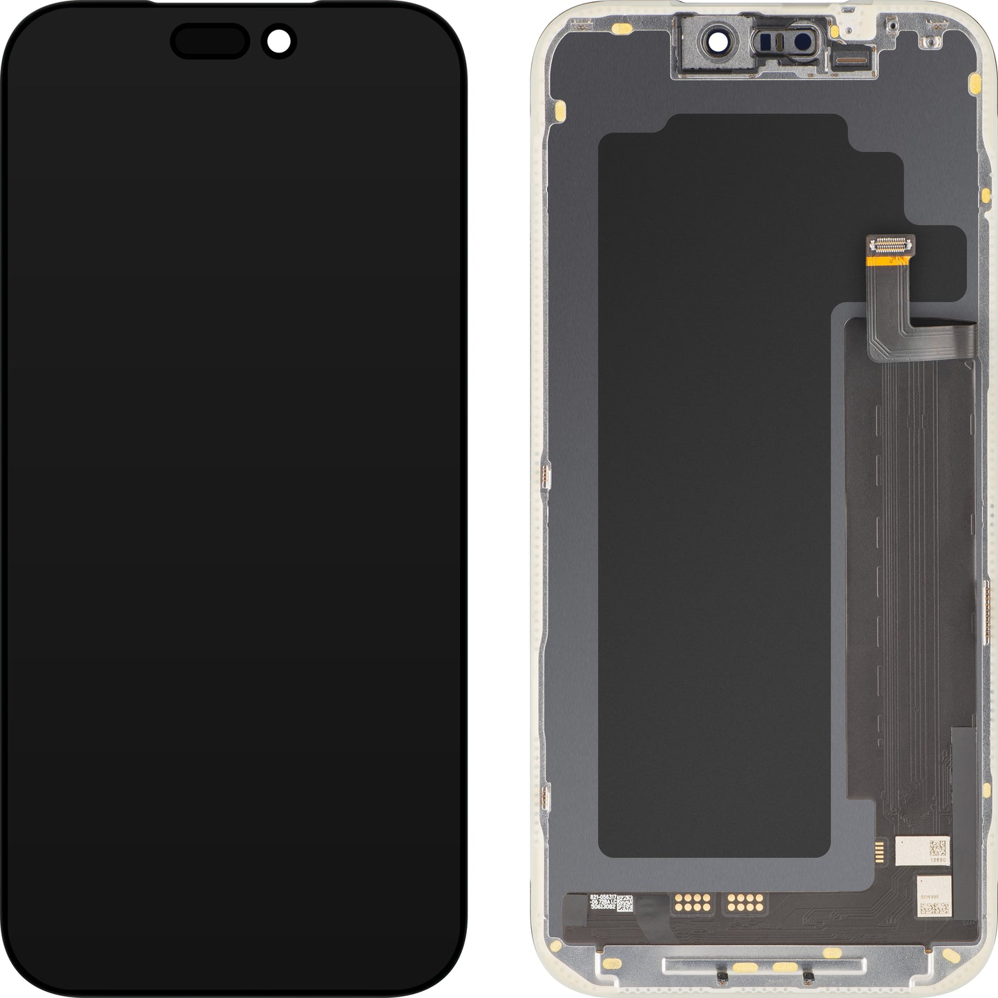 Écran avec écran tactile MP compatible avec Apple iPhone 17 Pro Max, avec cadre, version soft OLED FHD 120Hz IC mobile, noir