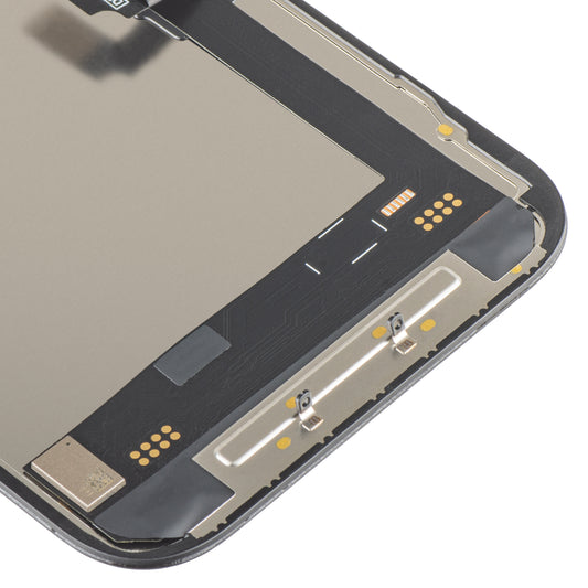 Display con Touchscreen MP compatibile con Apple iPhone 16, con Cornice, Versione Soft OLED FHD 120Hz IC Movable, Nero