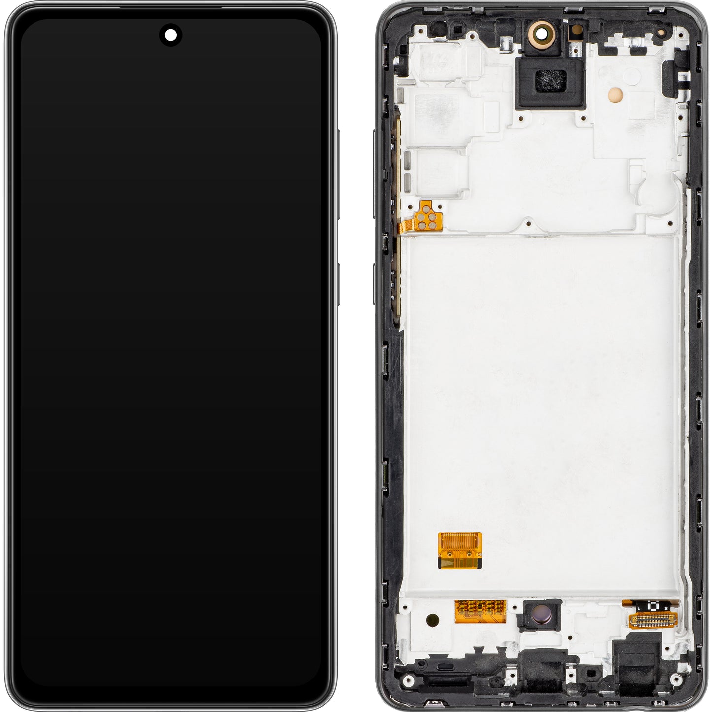 Display touchscreen MP compatibile con Samsung Galaxy A72 A725 / A72 5G A726, con cornice, versione OLED, nero