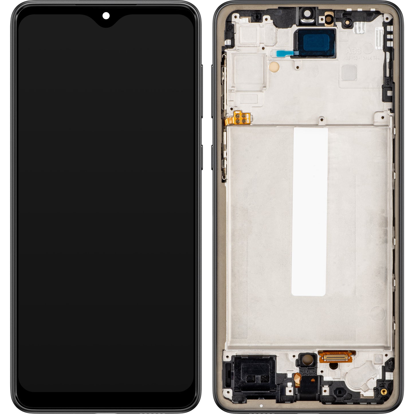 MP Touchscreen Display kompatibel zu Samsung Galaxy A33 5G A336, mit Rahmen, OLED Version, Schwarz