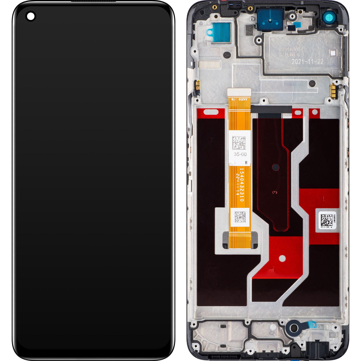 Display con Touchscreen Oppo A96, con Cornice, Nero, Service Pack 4130058