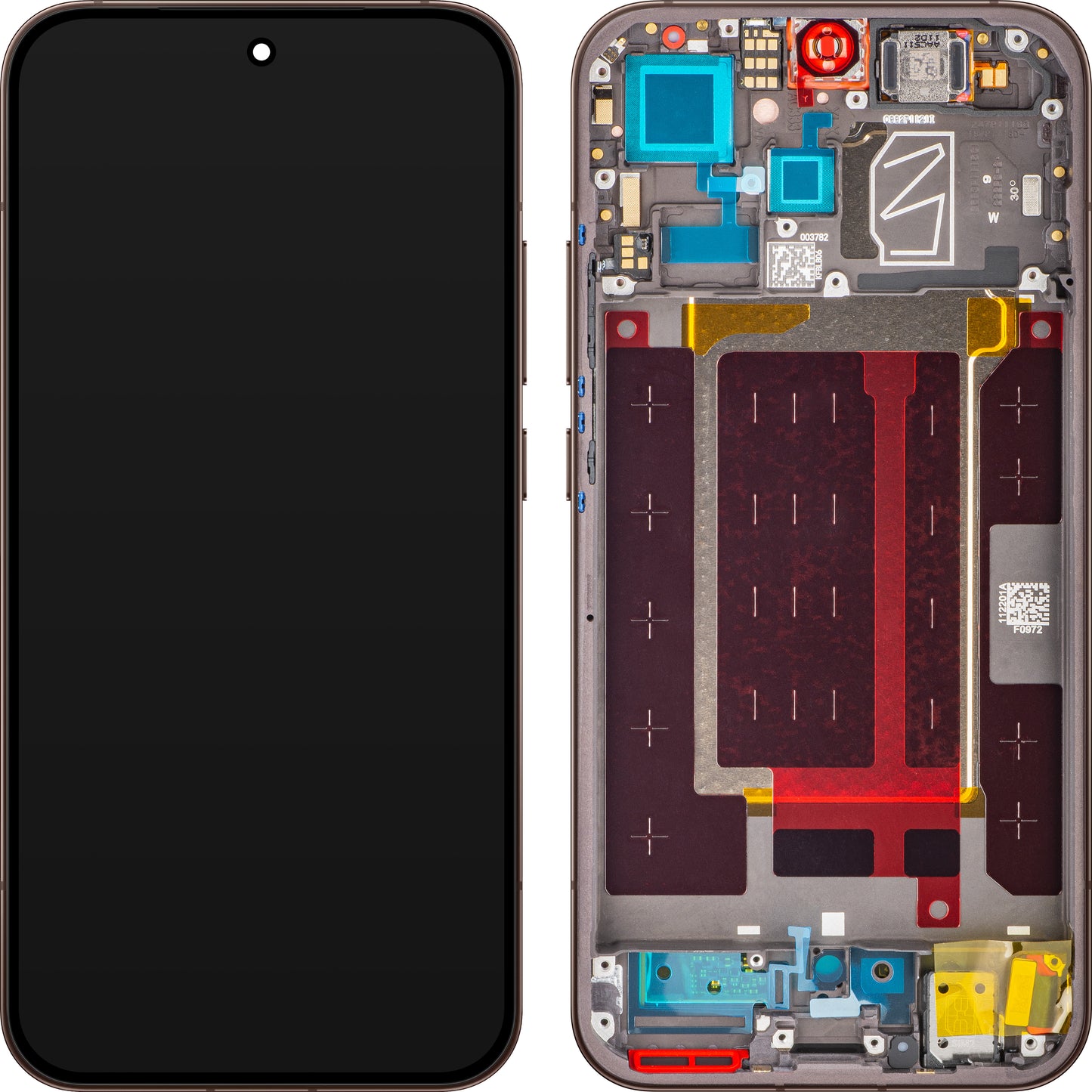 Display mit Touchscreen Oppo Reno15 Pro Mini / Reno15 Pro, mit Rahmen, Braun (Dusk Brown /Cocoa Brown), Service Pack 621029000774