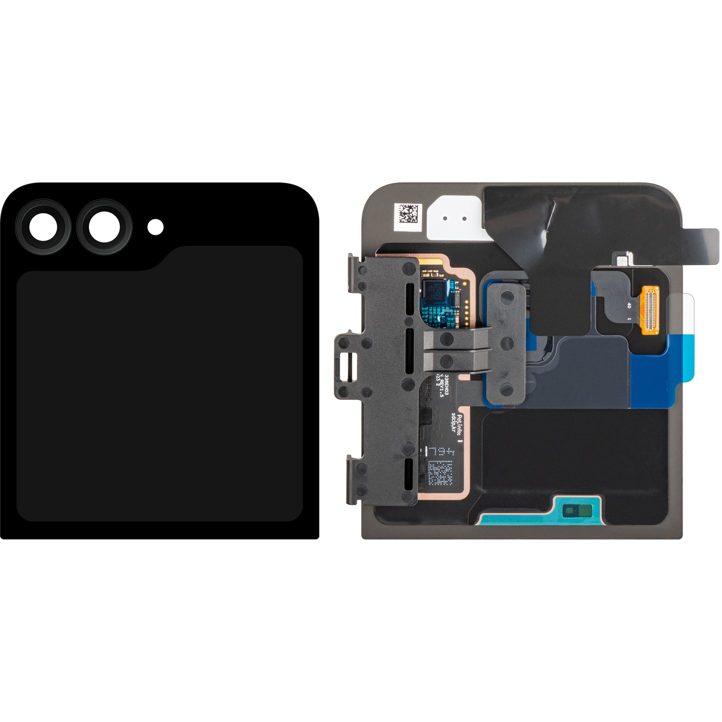 Écran avec Touchscreen Samsung Galaxy Z Flip7 FE F761, Sous Externe, Noir, Pack de Service GH97-30985A